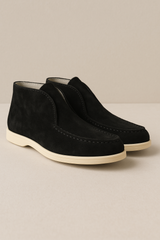 Fabianus Knöchel-Loafer aus Wildleder – Schwarz