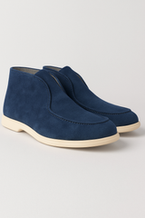Fabianus Knöchel-Loafer aus Wildleder – Marineblau