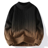 Farbverlauf Strickpullover für stilbewusste Männer – Kaffee