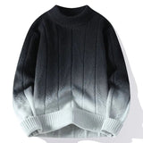 Farbverlauf Strickpullover für stilbewusste Männer – Schwarz