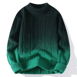 Farbverlauf Strickpullover für stilbewusste Männer – Grün
