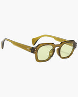 Sonnenbrille mit dicker Fassung und eckiger Form für Herren | Ideal für den täglichen Gebrauch im Freien – Grün