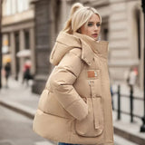 Gemütlicher und stilvoller wintermantel - zoraida – Khaki