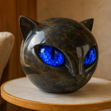 Felora | Katzenkopf-Skulptur – Blau