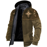 Vito – warme vintage-fleecejacken – Braun