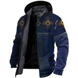 Vito – warme vintage-fleecejacken – Blau