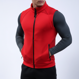 Fleece Gefütterte Freizeitweste -  Mitchell – Rot