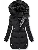 Laaraza | Warme Winterjacke Damen für Outdoor Einsatz – Schwarz