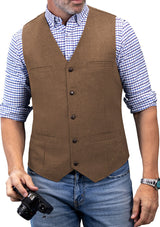 Florent - Stilvolle Herrenweste – Braun