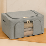 FoldLuxe | Kompakte Kleiderschrankkiste – Grau - 24L