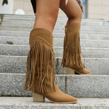 Fransige Cowboystiefel mit Rustikalem Charme – Braun