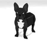 Blumentopf im Französische Bulldogge Design – Schwarz