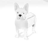 Blumentopf im Französische Bulldogge Design – Weiß
