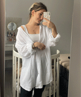 Freya | Sommerbluse aus weichem Baumwoll Musselin – Weiß