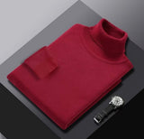Tyrios - Klassischer Rollkragenpullover – Burgunder