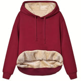 Furriela fleece-hoodie – absoluter komfort für den winter – Rot