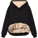Furriela fleece-hoodie – absoluter komfort für den winter – Schwarz