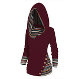Saymera | lässiger tribal-hoodie – Rot