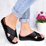 Vegane Komfort-Sandalen – Memory-Foam Fußbett, Verstellbare Riemen – Schwarz
