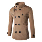 Herrenwohl – exklusiver wintermantel aus feiner wolle – Khaki