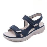 Sonja - Damen Orthopädische Ledersandalen mit Riemen – Blau