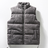 Kawika - bequeme ärmellose winterweste für männer – Grau