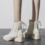 Gabour stiefeletten – damenstiefel mit niedrigem absatz – Beige