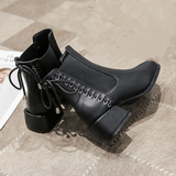 Gabour stiefeletten – damenstiefel mit niedrigem absatz – Schwarz plus Samt
