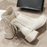 Gabour stiefeletten – damenstiefel mit niedrigem absatz – Beige plus Samt