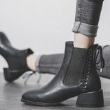 Gabour stiefeletten – damenstiefel mit niedrigem absatz – Schwarz