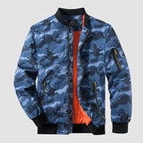 Gabriel - Stylische Bomberjacke für Herren – Blaue Tarnung