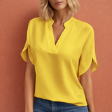Elegante luftige Bluse für Damen mit schmeichelhaftem Schnitt | Maud – Gelb