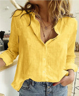 Allegra – Elegante Leinenbluse – Gelb