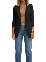 Parina - Knitterfreier Blazer – Schwarz