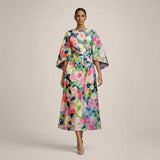 Evarin - Florales Soft-Touch-Midi-Kleid – Floral