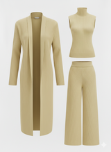 Ariaen - Koordiniertes dreiteiliges Set – Strohgelb