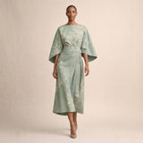 Evarin - Florales Soft-Touch-Midi-Kleid – Grün