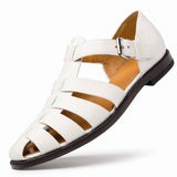 Emil | Premium Herren-Sandalen im Gladiator-Stil – Weiß