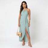 Phaedra - Fließendes Wickelkleid – Mintgrün
