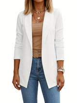 Parina - Knitterfreier Blazer – Weiß
