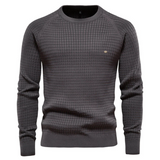 Gemütlicher Rundhals Pullover für kalte Tage – Dunkelgrau
