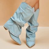 Damen Stiefel | Lang geschnittene Ausführung für Alltag – Blau