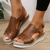 Tara - Sandalen mit Keilabsatz – Dunkelbraun