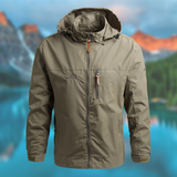 JORA - Super wind- und wasserdichte, warme Jacke mit Kapuze – Beige