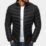Maie – wattierte herrenjacke – Schwarz