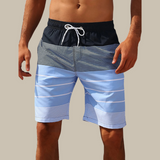 Mark | Gestreifte Badehose – Hellblau