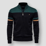 Gestreifte Schulter-Trainingsjacke - Ruben – Grün