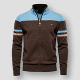 Gestreifte Schulter-Trainingsjacke - Ruben – Blau