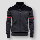Gestreifte Schulter-Trainingsjacke - Ruben – Schwarz