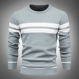 Gestreifter Pullover mit sportlicher Eleganz – Blau
